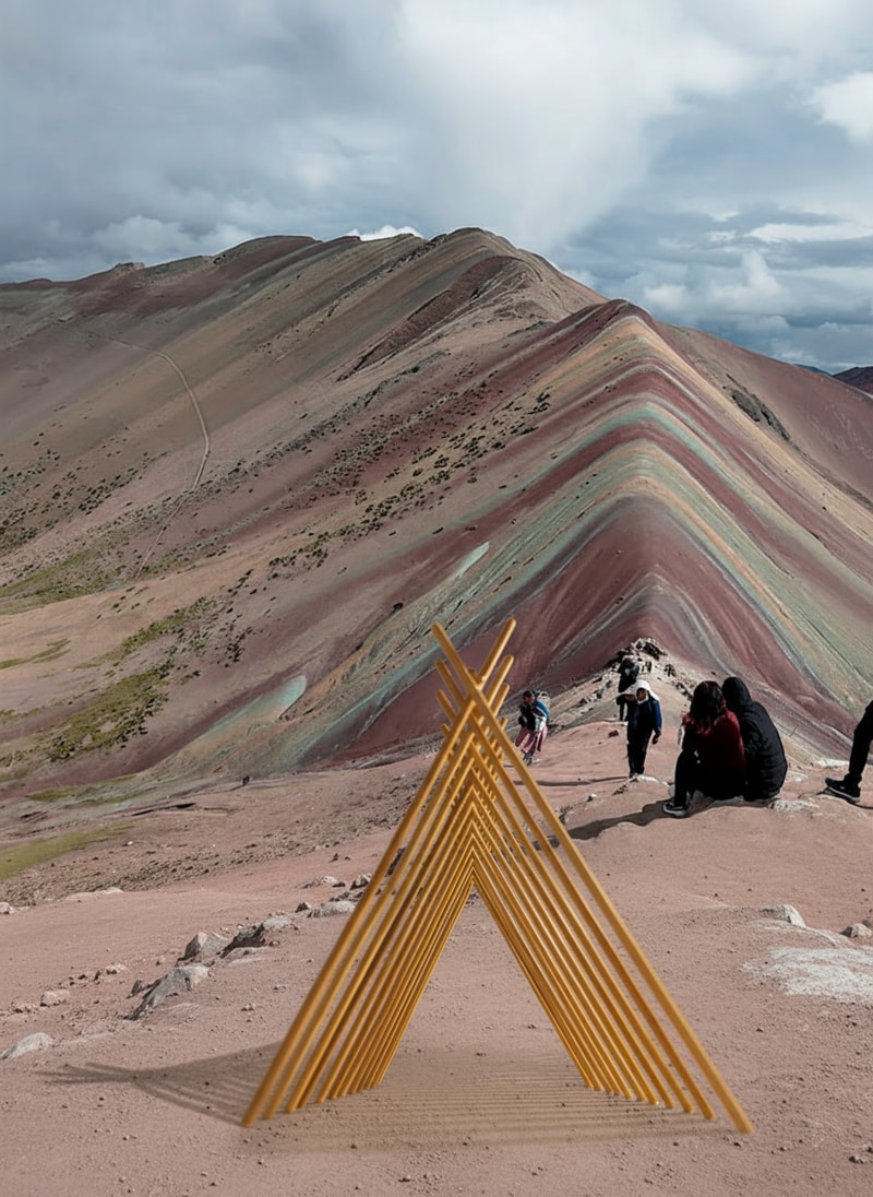 Can you fit the pavilion from the other picture into the first picture for me?