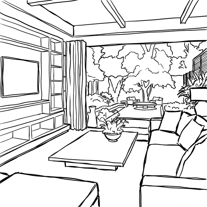 Can you make this drawing a bit rougher, showing it only with strong outlines and fewer details?