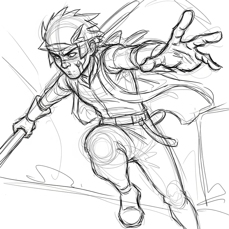 Can you make this drawing a bit rougher, just showing it as outlines?