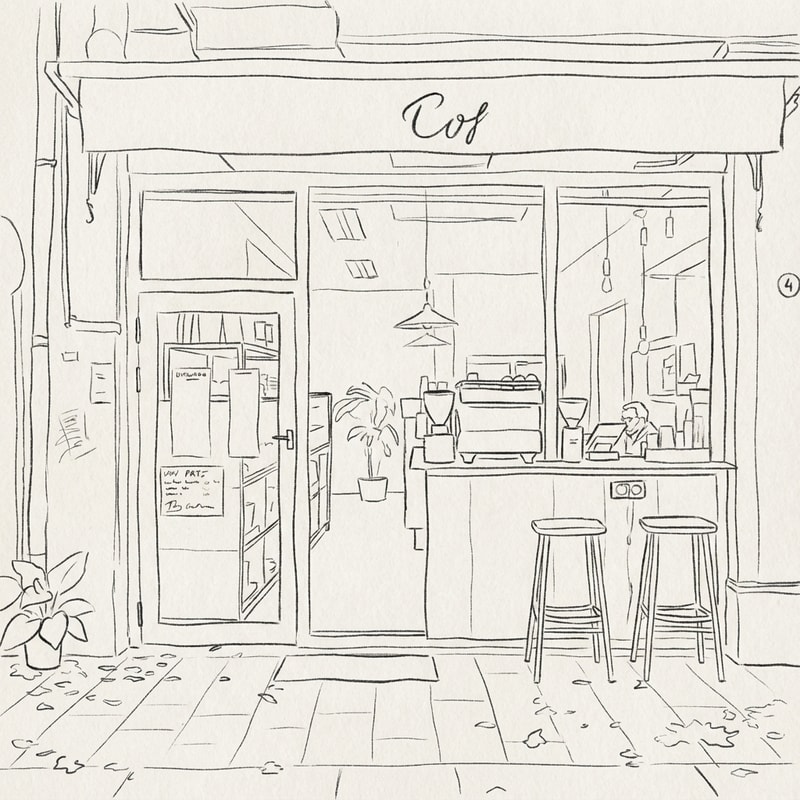 Can you turn this picture into a drawing for me, like a sketch, not very detailed, more with contours to convey it?