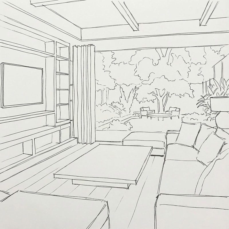 Can you make this drawing a bit rougher, just as outlines with fewer details?