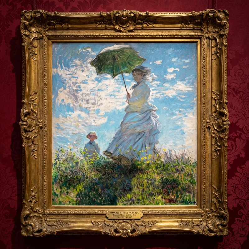 Add a frame to this picture as if it were in a museum