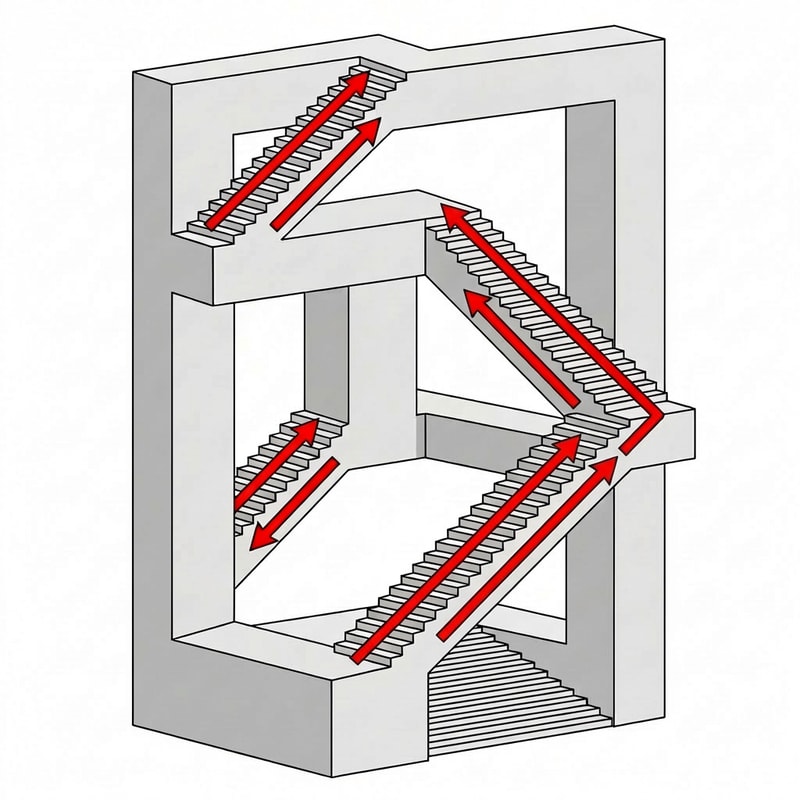 let the arrows only go up the stairs