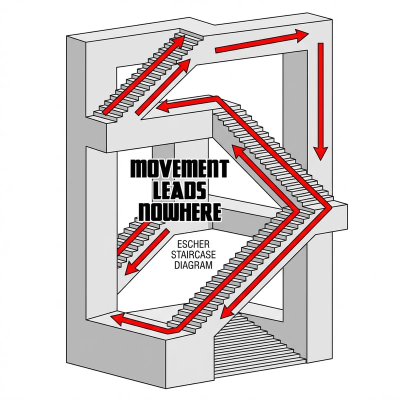 make me a diagram of the movement in relation to this structure, but not on this picture, but for it to be a separate diagram that says that the movement leads nowhere
