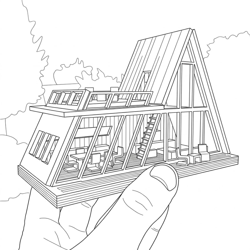Can you turn this model into a line drawing with clear contours?