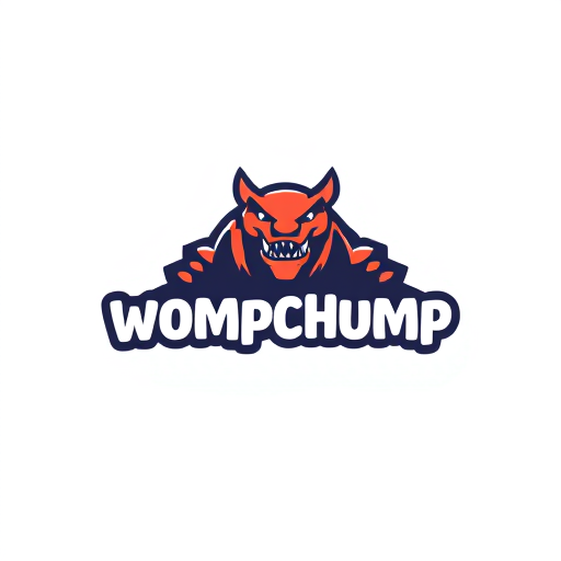 Professional logo design. give me the wompchomp minimal logo just a wordmark logo not mascot