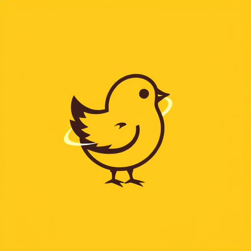 Professional logo design. design a chick on yellow color colour
