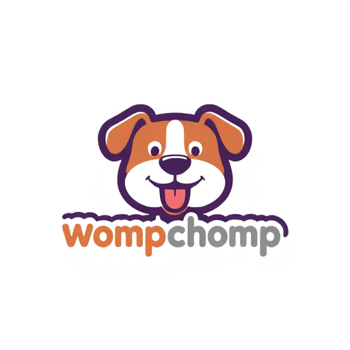 Professional logo design. give me the icon based logo of Wompchomp for my pet products