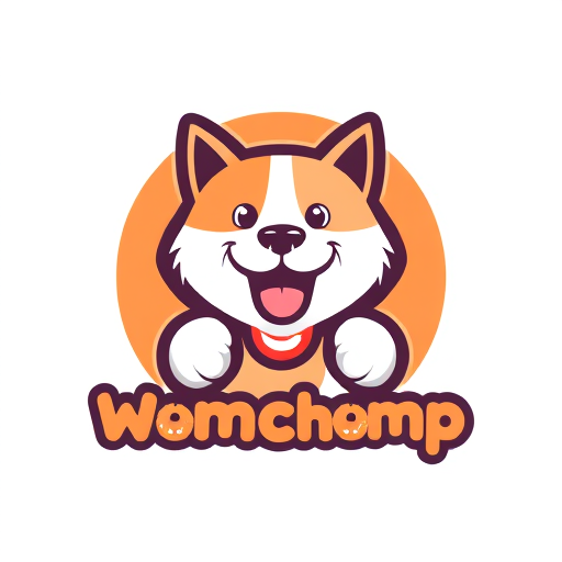 Professional logo design. give me the icon based logo of Womp chomp for my pet products and use just a cat logo