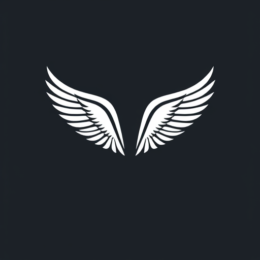 Professional logo design. i want a pair of simple white wings