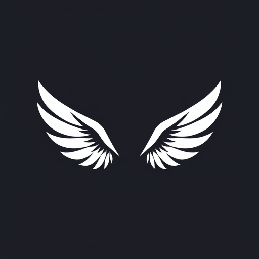 Professional logo design. i want a pair of simple white wings