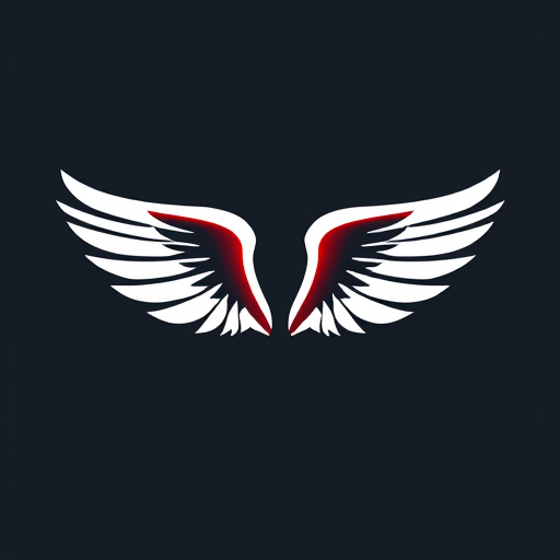 Professional logo design. i want a pair of simple white wings whit two red shoses