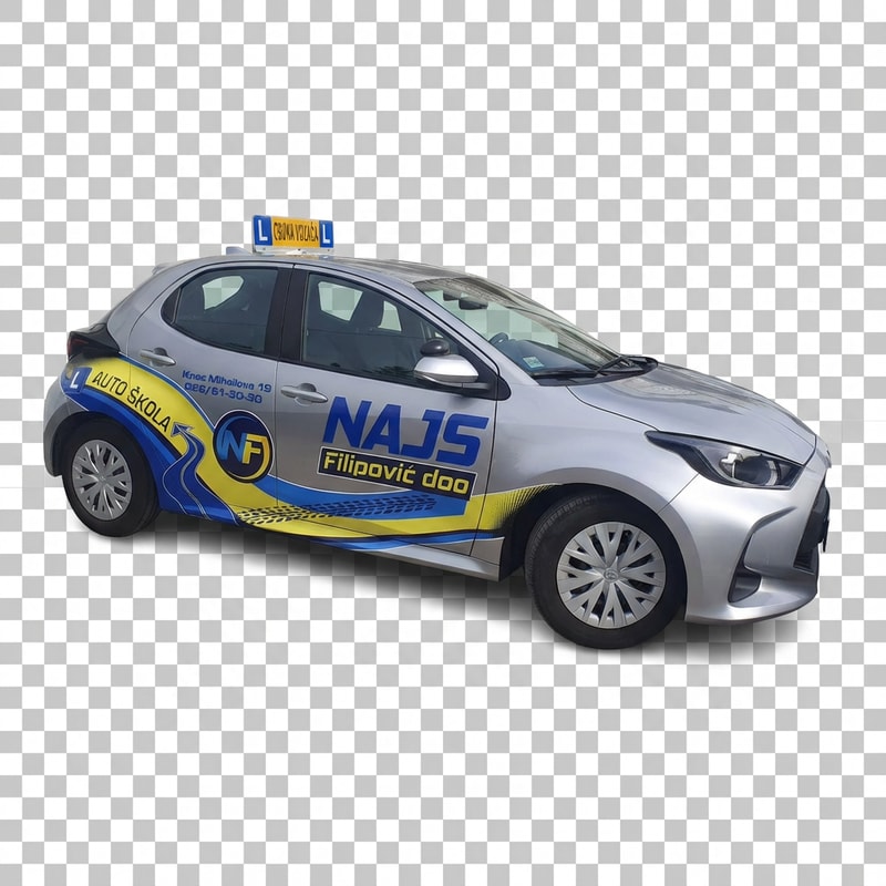 REMOVE BACKGROUND FROM THIS CAR BUT DONT CUT DETAILS AND DONT CHANGE IT. WITH BOARD ON TOP