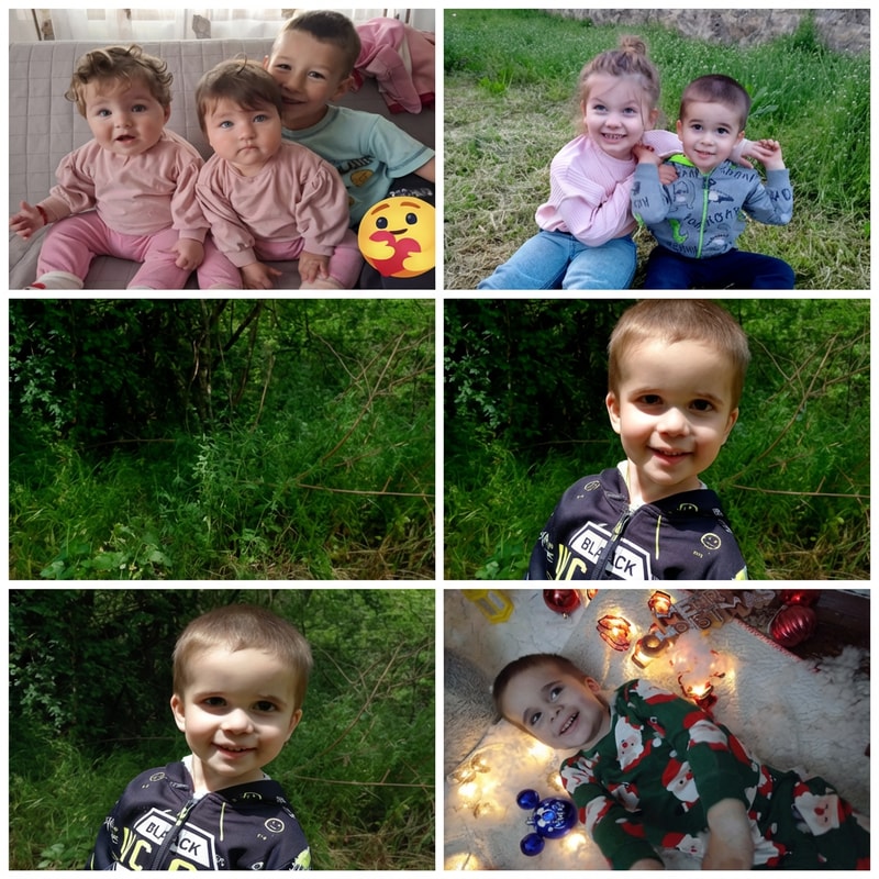 enhance quality of this photos . make collage one under the other,