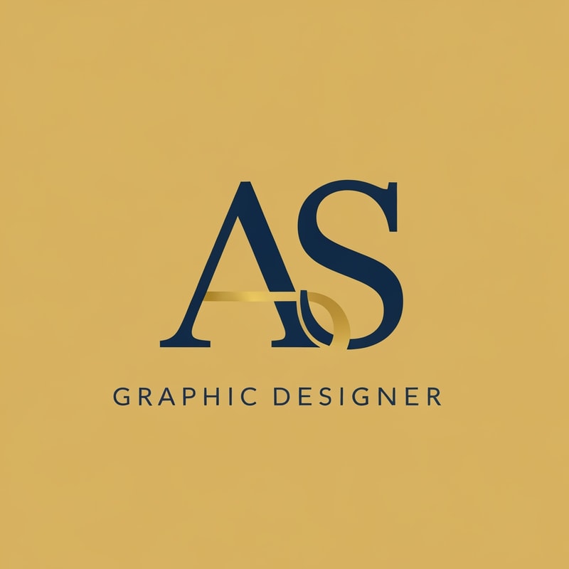 Make me logo with initials a and s for graphic designer. Something unique and wlegant