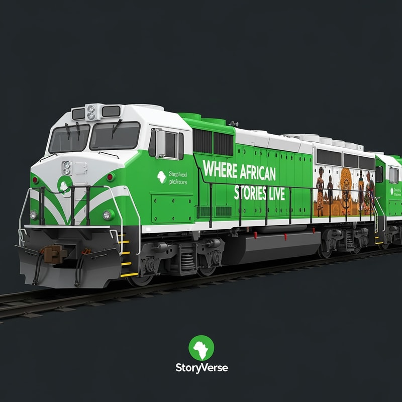 design a loco for my social media plaftorm called story verse, slogan is: Where African Stories Live. i have used grren and white color in my designs themes.