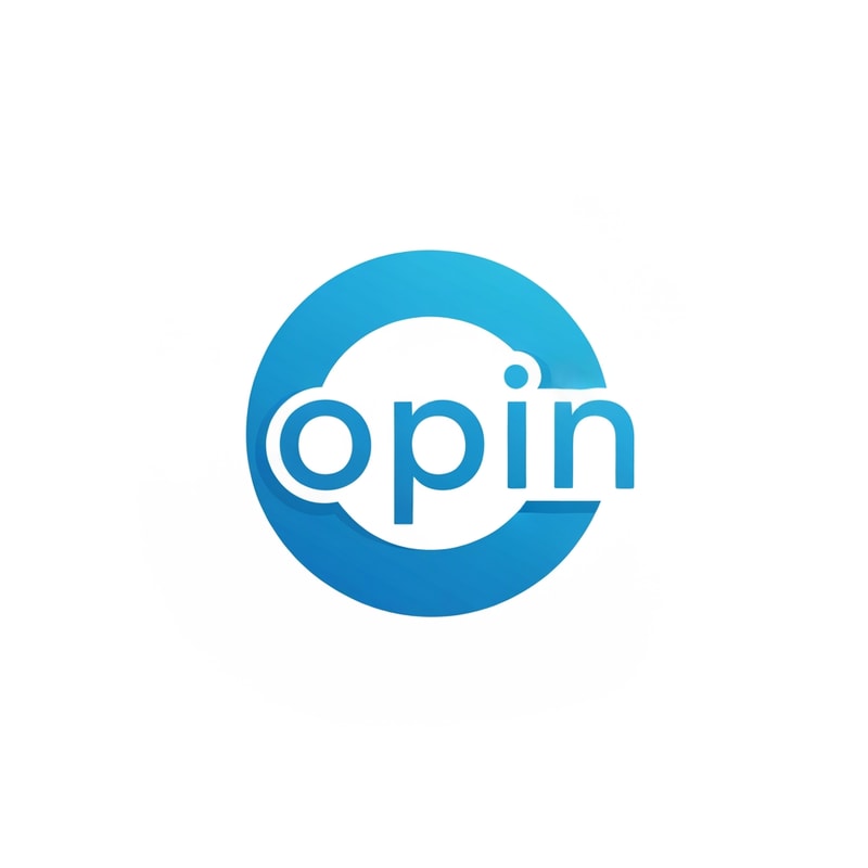my social media app is called Opin, I want a clean logo, from best practice that matches that name, a big O like chats icon and someting letters etc.