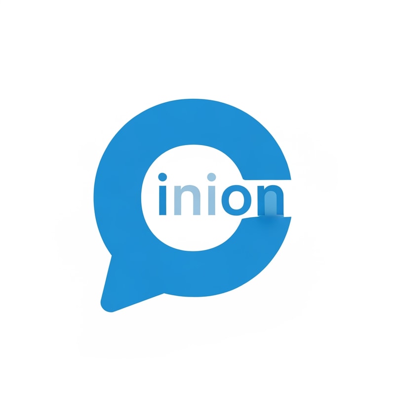 my social media app is called Opin, I want a clean logo, from best practice that matches that name, a big O like chats icon and someting letters etc.