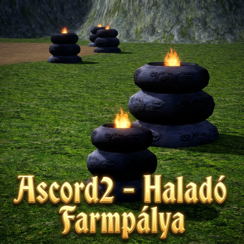 Szerkeszd meg nekem menőn. a    Legyen oda írva alulra Ascord2 - Haladó Farmpálya és a felirat fölött is legyen 1  hordó