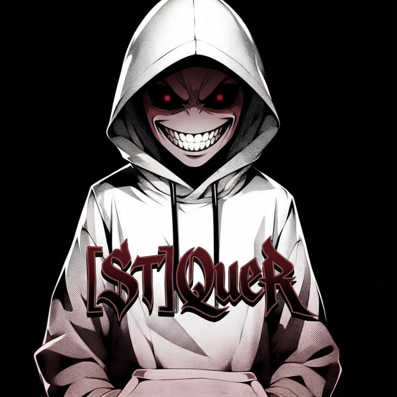 Szerekeszd át nekem menőn gonoszan vigyorogjon, kisebb feketéspiros szeme legyen legyen rá írva epicmenőn [ST]QueR