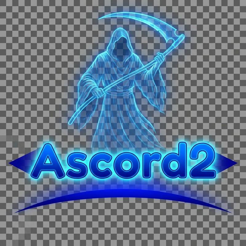 Szerkeszd át nekem arra hogy Ascord2 a színe legyen más és 1 kék phantom legyen a logo fölött kék kaszával