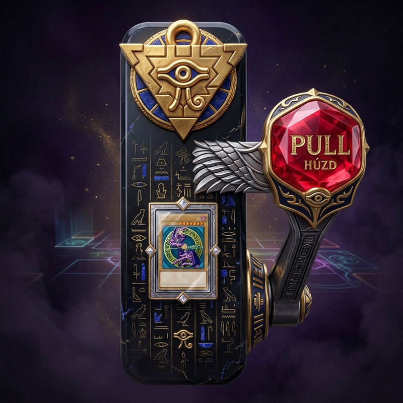 Szerkeszd meg nekem ezt a nyerőgép kart szépre Yugiosra szép dizájnal kérlek