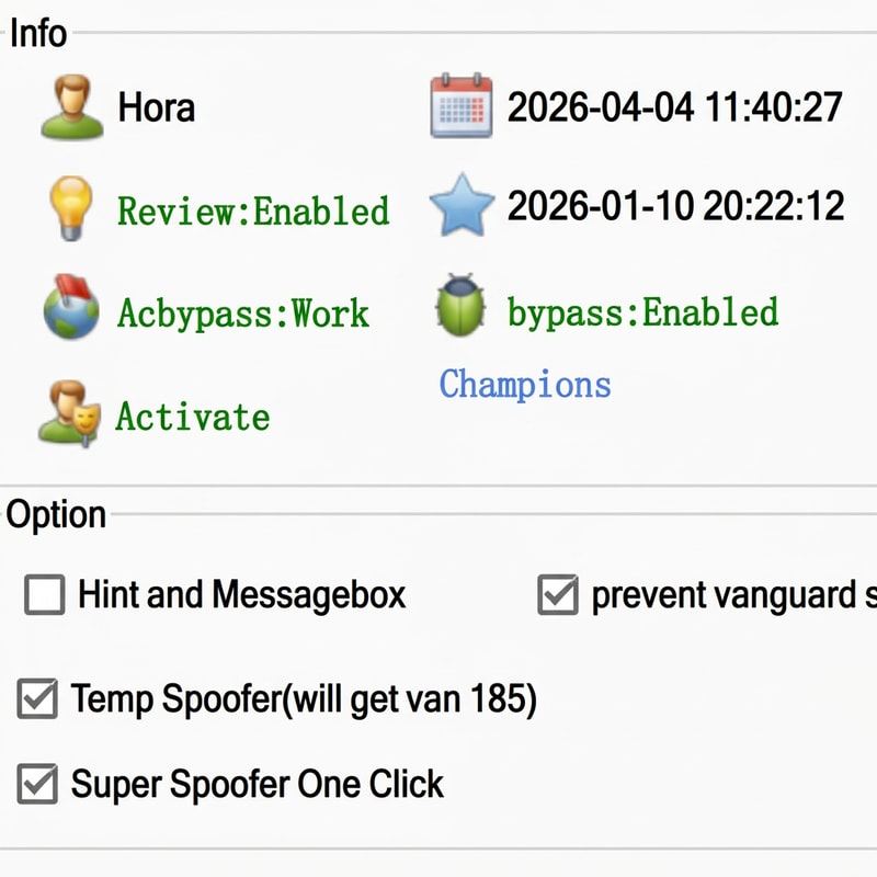 VIP statuszra írd rá zöld színnel Activate James helyett legyen oda írva Hora. Temp Spoofer alatt legyen oda írva Super Spoofer One Click