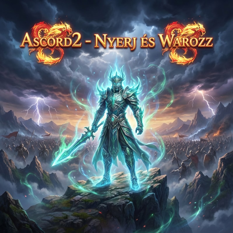 Szerkeszd meg nekem epicen. Legyen epic helyen, legyen oda irva Ascord2 - NYERJ ÉS WAROZZ- Minden tökéletesen legyen megcsinálva. a képen legyen valami ismeretlen 1000 éves phantom harcos aminek glowja van Ascord2 kiemelkedően legyen a képen