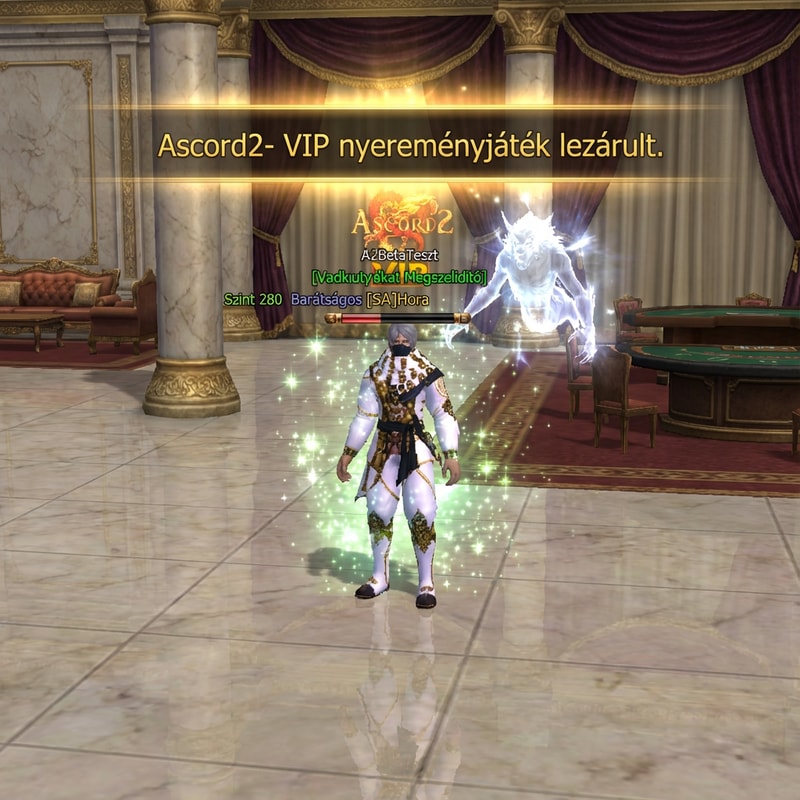 Szerkeszd meg nekem jól. Valami VIP helyen játszódjon a hejsazin. És legyen oda irva Ascord2- VIP nyereményjáték lezárult. És valami Fehér phantom lény is legyen az íráson ott és a VIP koszti szépen csillogjon