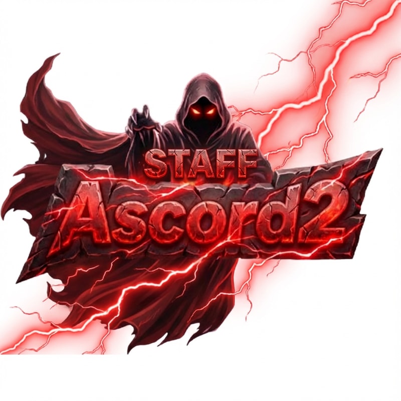 Szerkeszd meg ezt a logót úgy hogy a kasza tünjön el a kezéből. A phantom és a piros szin maradjon legyen körülötte epic piros villám a felirat körül. A phantom közepén legyen oda írva pirosan hogy STAFF illeszkedjen pont oda. És a phantom ruháját bővítsd ki bal oldalra ilyen kicsi köppenyre.