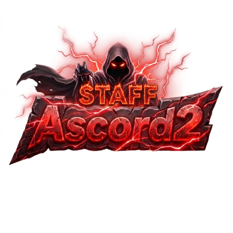 Szerkeszd meg ezt a logót úgy hogy a kasza tünjön el a kezéből. A phantom és a piros szin maradjon legyen körülötte epic piros villám a felirat körül. A phantom közepén legyen oda írva pirosan hogy STAFF illeszkedjen pont oda. És a phantom ruháját bővítsd ki bal oldalra ilyen kicsi köppenyre. a Staff szó pont a ruházat közepén kell