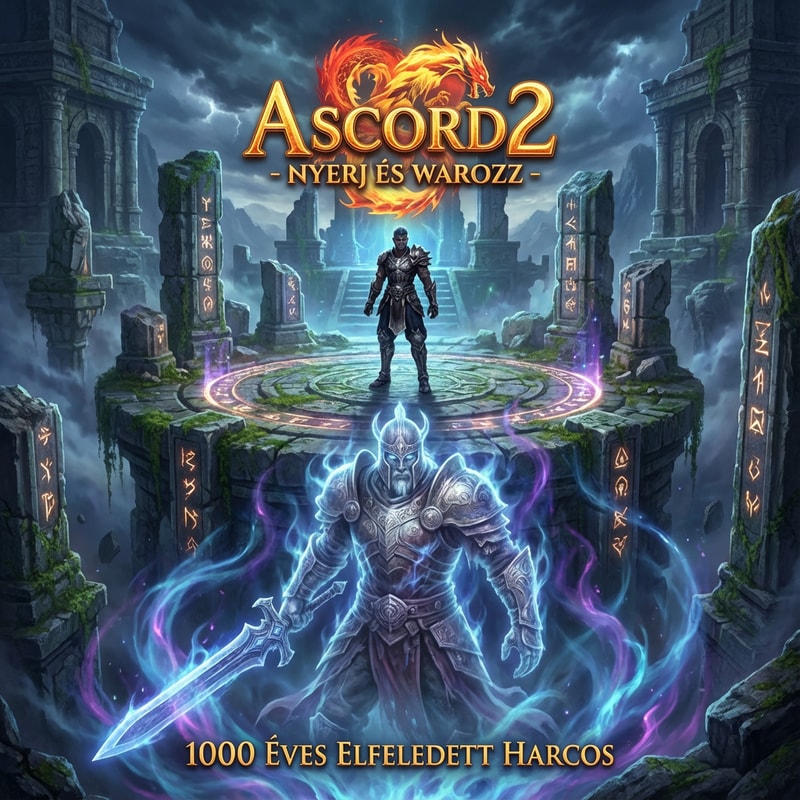 Szerkeszd meg nekem epicen. Legyen epic helyen, legyen oda irva Ascord2 - NYERJ ÉS WAROZZ- Minden tökéletesen legyen megcsinálva. a képen legyen valami ismeretlen 1000 éves szellemharcos aminek a neve 1000 éves elfeledett harcos