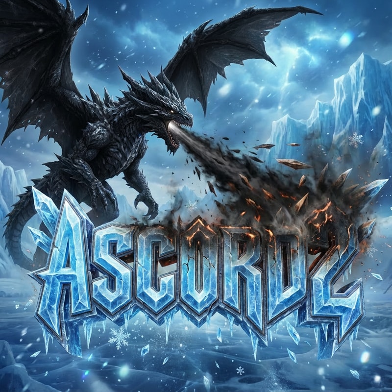 Szerkeszd át fekete sárkányra, ahol fekete tüzet okád az Ascord2-es feliratra