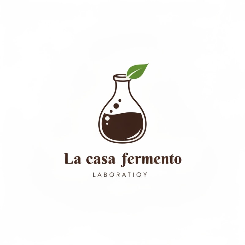 a logo for a fermentation laboratory for a company called "La casa del fermento"
