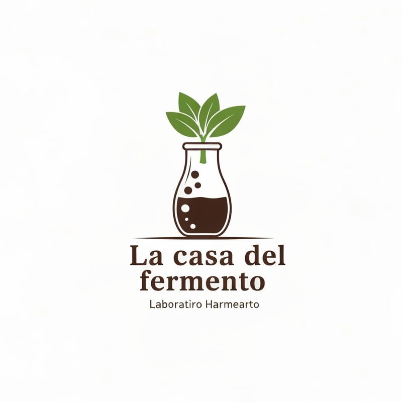 a logo for a fermentation laboratory for a company called "La casa del fermento"