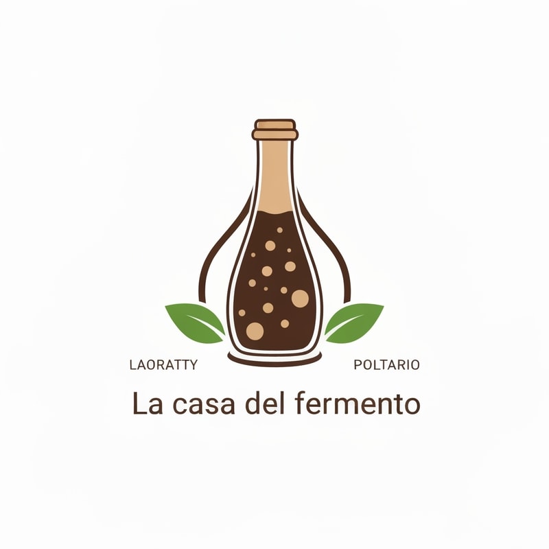 a logo for a fermentation laboratory for a company called "La casa del fermento"
