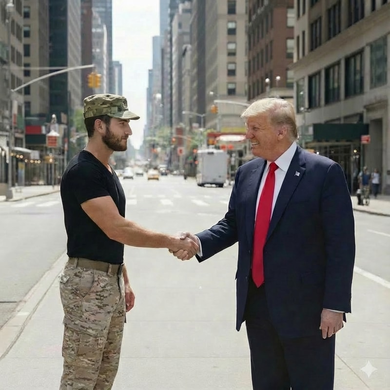 make my face excatly like the left picture, and add me a military hat