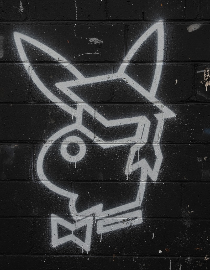 Lasse dieses Logo wir mit Graffiti gesprayed aussehen auf schwarzen hintergrund