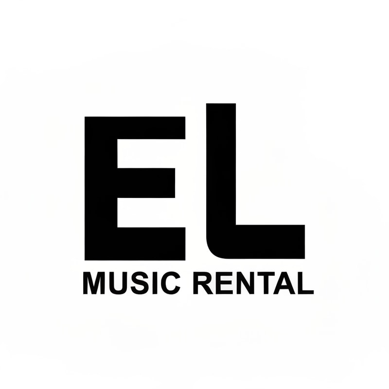 a music rental logo with the letters E and L
