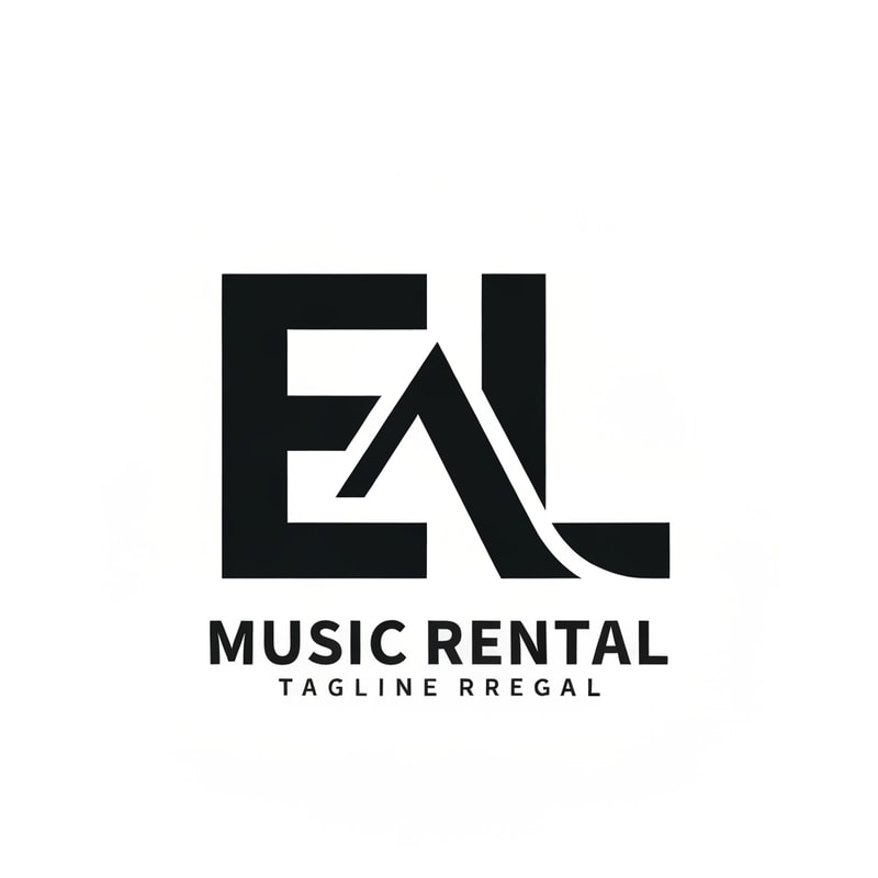 a music rental logo with the letters E and L