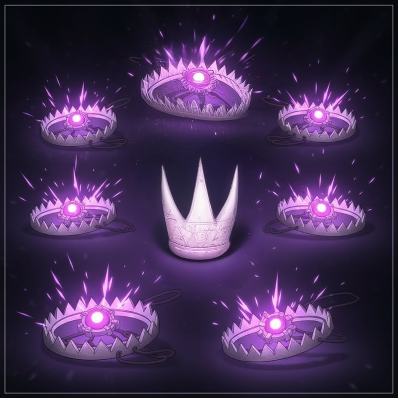 remove the one i marked and add a crown shaped t rap in the center