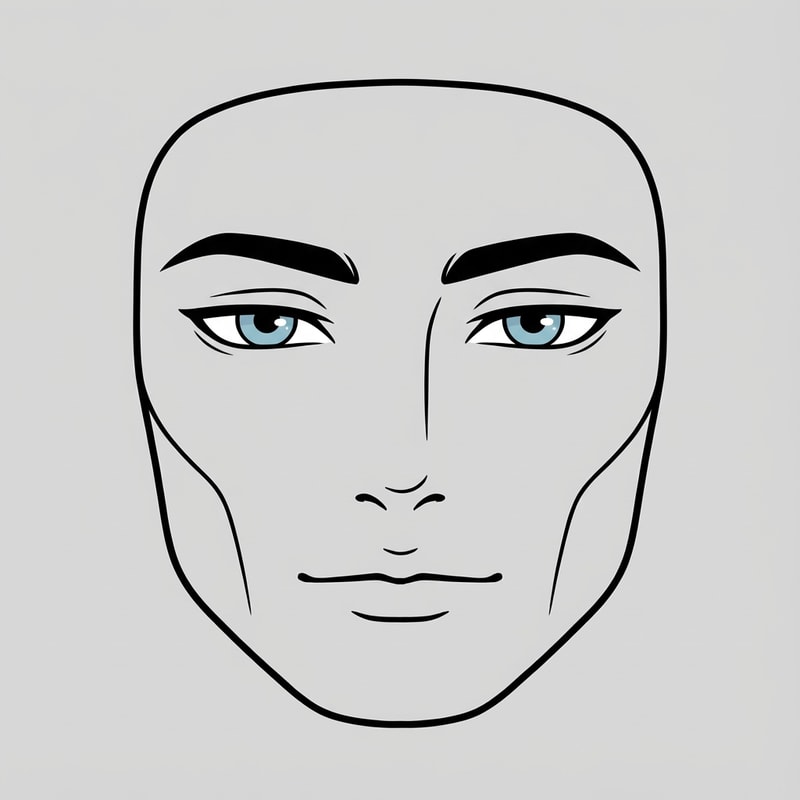 Stylized Roblox face only, clearly non-realistic and game-like, smooth flat colors, minimal shading, clean simple linework, iconic Roblox head proportions, ultra-attractive pentamogger aesthetic, perfectly symmetrical face, calm confident godlike expression, relaxed eyelids, slightly lifted outer eye corners, light blue stylized eyes with tiny highlights, refined masculine eyebrows, smooth cheeks and jaw with no wrinkles, subtle soft gradients only, simplified cartoon lighting, neutral expression, centered front-facing head, plain background, unmistakably Roblox avatar face, not realistic, not detailed skin, not human-like use only black and white besides the white keep it to simple line work and make the background a singular color