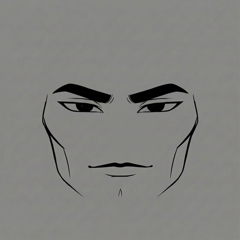 remove the nose lines there shouldnt be a nose, also make the pupils pitch black and remove any lines under the eyes