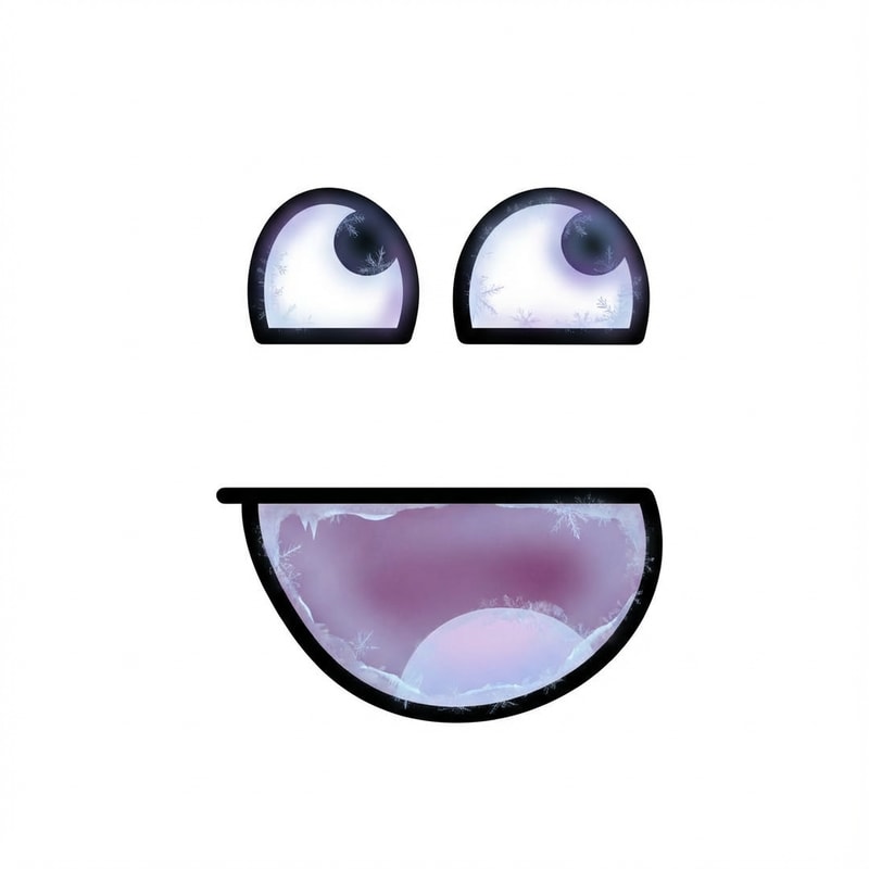 Apply frostbite effects to the facial features. Add subtle frostbite effects like cold discoloration on the eyes and mouth while keeping their exact positions unchanged. do not recolor the entire face uniformly, DO NOT ADD A circular border. Preserve the original background and vector structure. add minamalistic features that make people think the face has frostbite not extreme levels of frosbite that glaring obvious, think minimalistic frostbite effect. make the background white, do not edit the background.