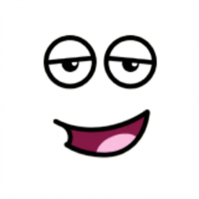 make this face look laid back and change absolutely nothing else