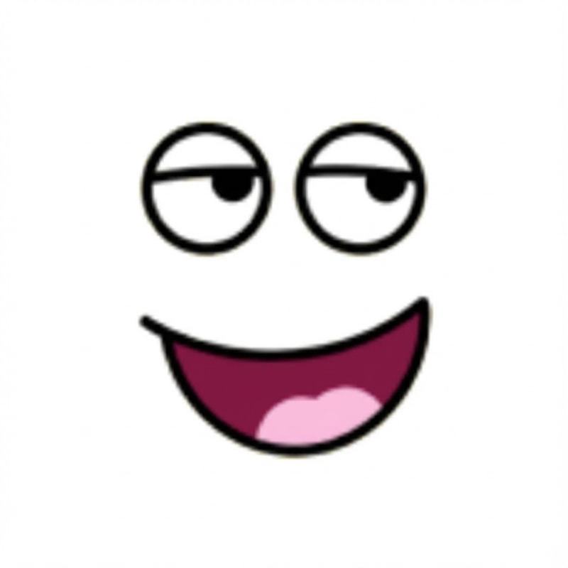 make this face look laid back and change absolutely nothing else