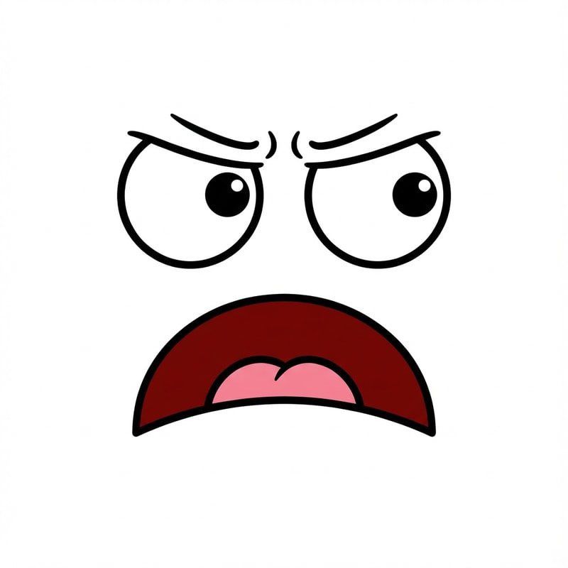 make this face look slightly angry and change absolutely nothing else