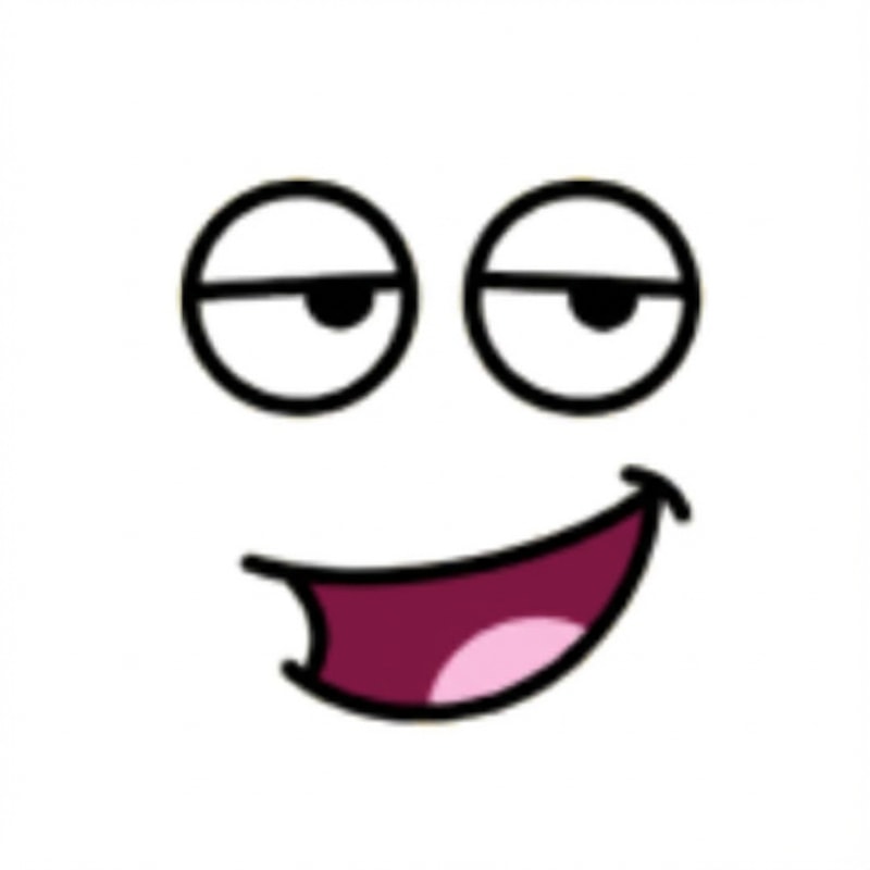 make this face look laid back and change absolutely nothing else