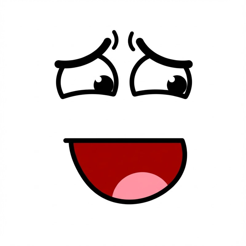 make this face look regretful DO NOT CHANGE THE APPEARANCE OF THE MOUTH