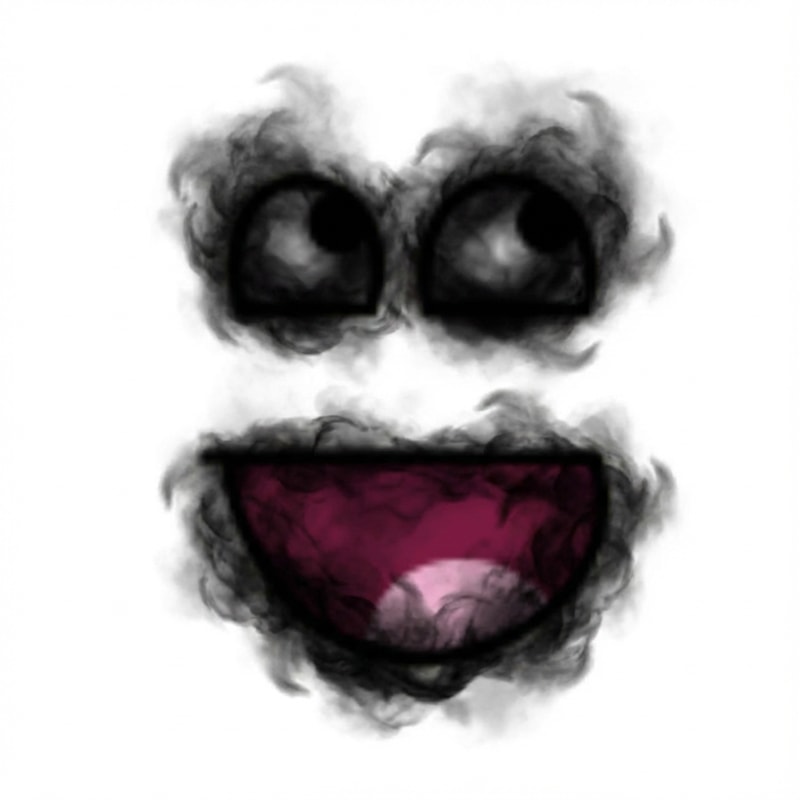 make this face look Dark, mysterious face with smoky or shadowy details around eyes/mouth. and change absolutely nothing else